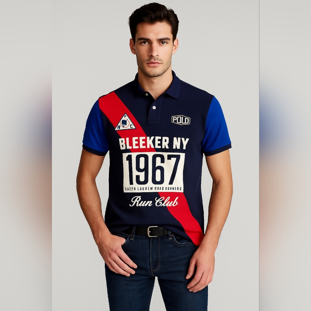 Polo Ralph Lauren Bleeker NY 1967 Run Club Classic Fit Polo Shirt Men’s Size M